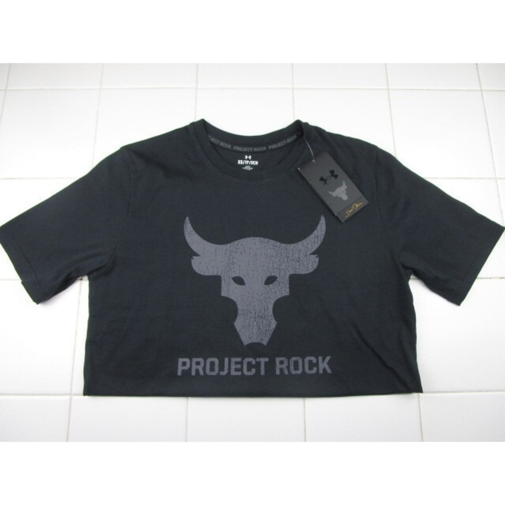 Under Armour Project Rock Payoff Brahma Bull Black T-Shirt Men's XS